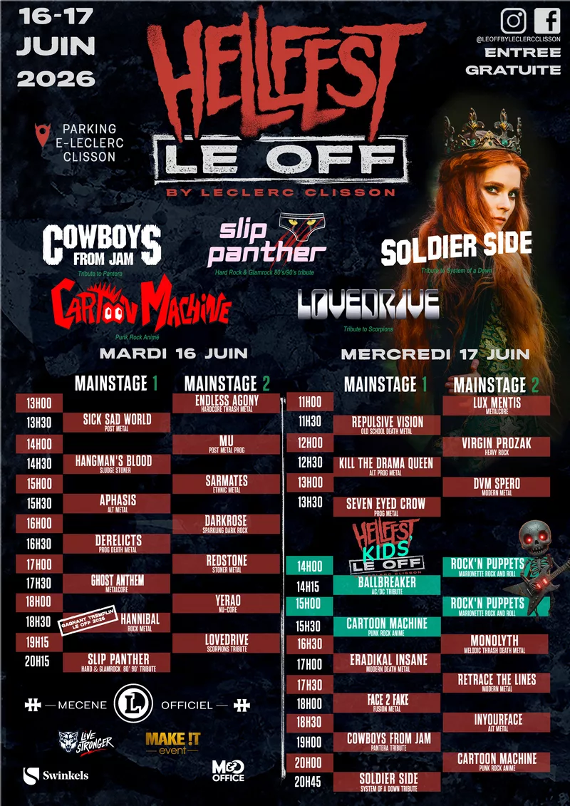 FESTIVAL LE OFF BY LECLERC CLISSON - Le festival de metal unique en son genre 3 Hellfest Le Off RO f