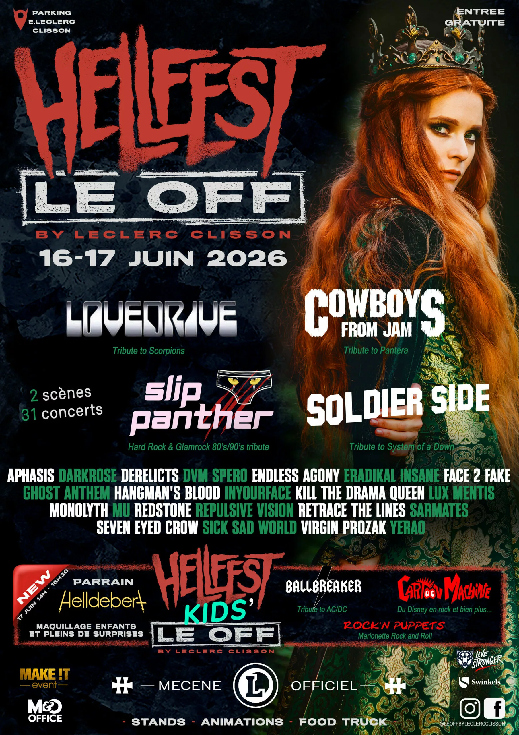 FESTIVAL LE OFF BY LECLERC CLISSON - Le festival de metal unique en son genre 1 affiche Le off