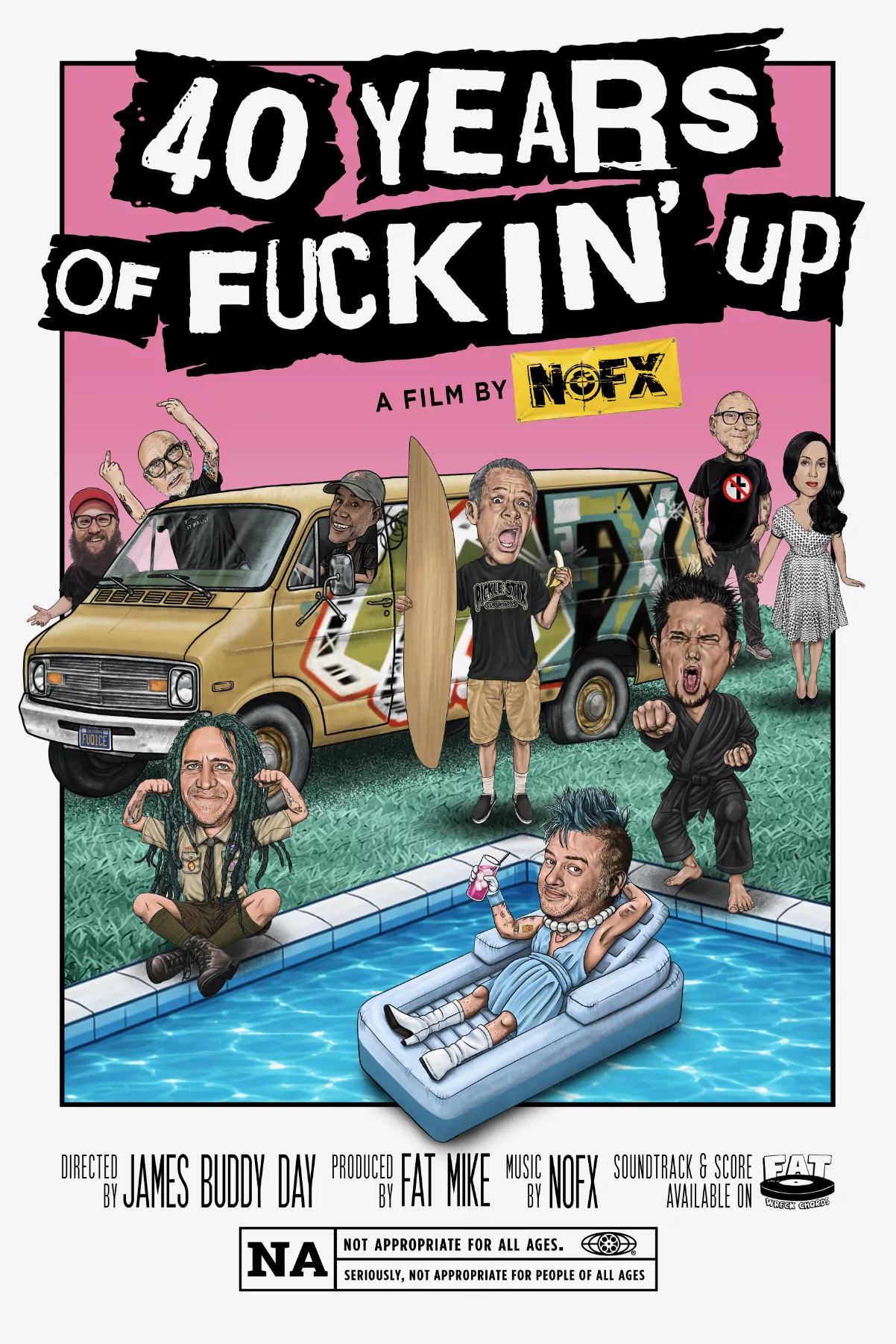 Poster NOFX 40 YEARS OF FUCKINUP