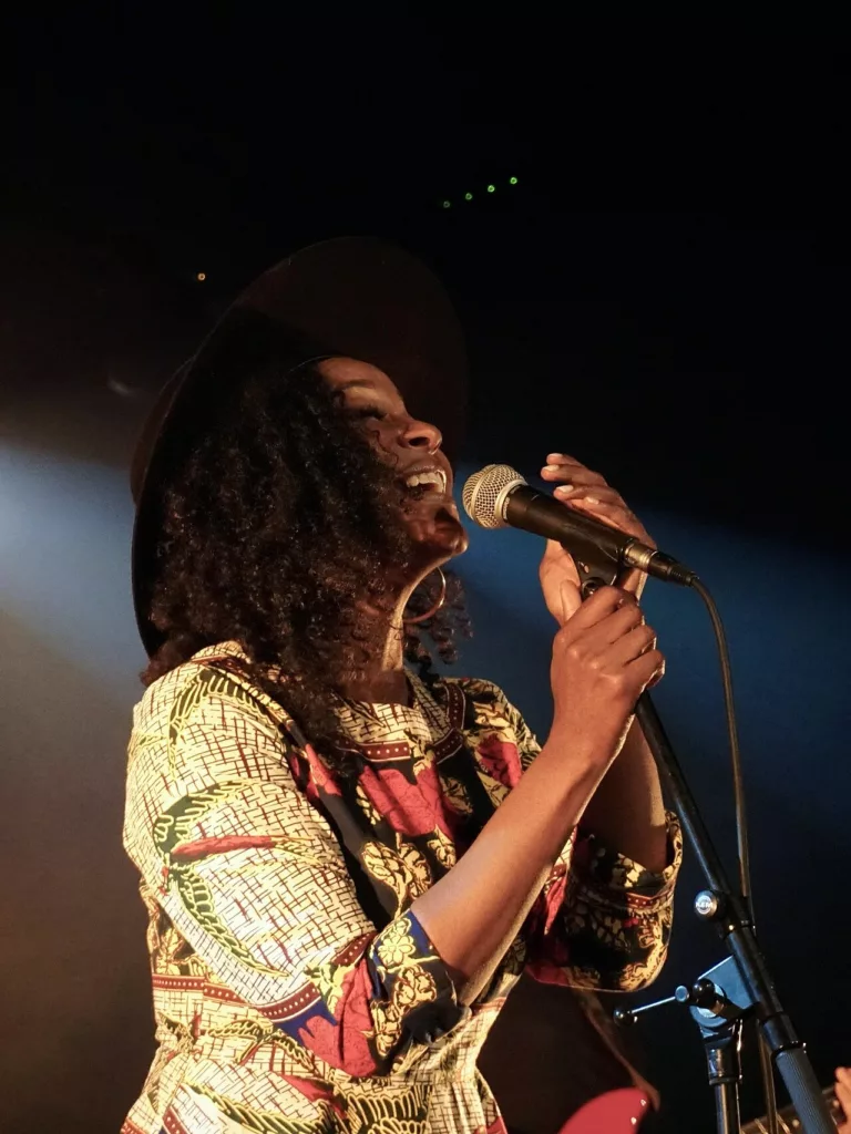 Tanika Charles performing at Le Gueulard Plus in Nilvange, France. Photo taken by Michael Warren, October 6, 2018