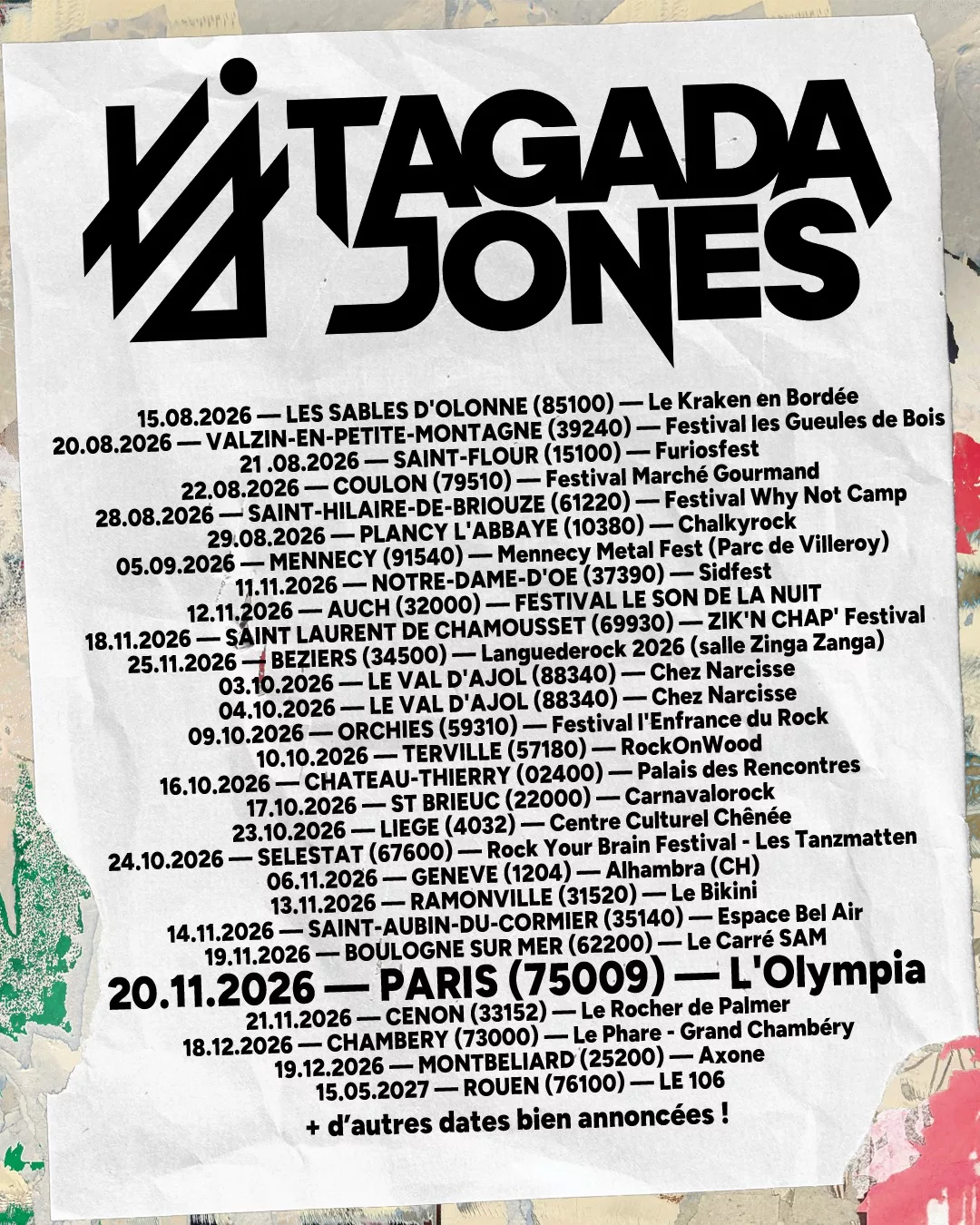 Tagada Jones Tournee